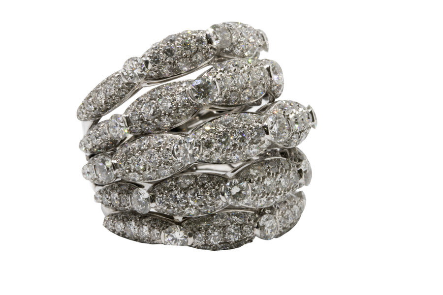 de GRISOGONO White Gold Pave Florinda Ring - eJewels