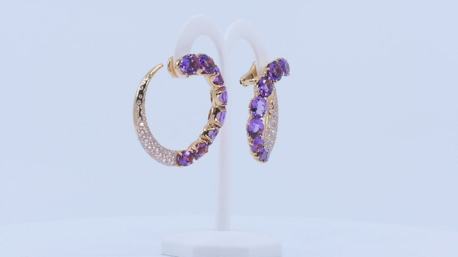 de GRISOGONO Pink Gold Amethyst Earrings