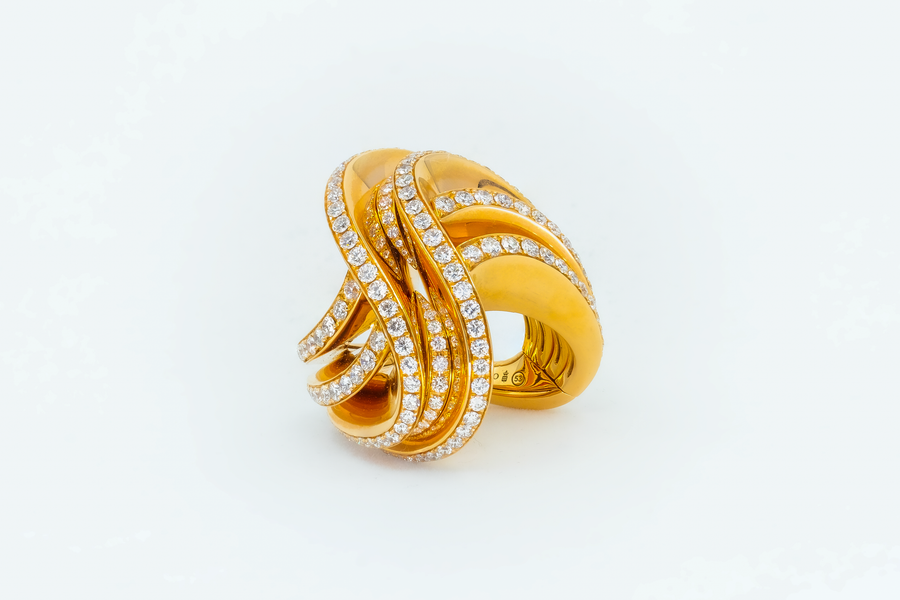 de GRISOGONO Pink Gold White Diamond Ring