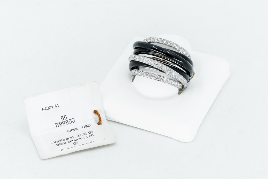 de GRISOGONO Black Ceramic White Gold Ring