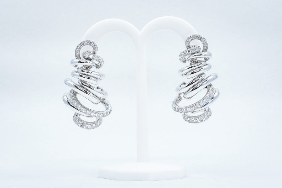 de GRISOGONO White Diamonds White Gold Earrings