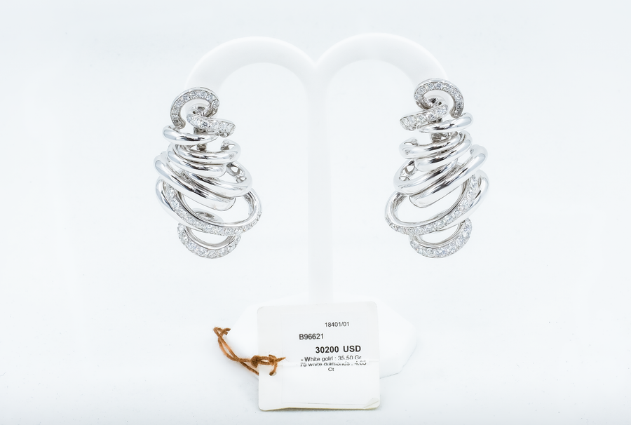 de GRISOGONO White Diamonds White Gold Earrings