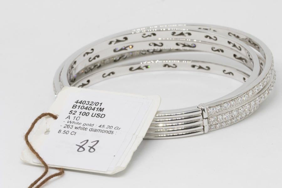 de GRISOGONO Allegra White Gold and Diamond Bracelet Medium - eJewels