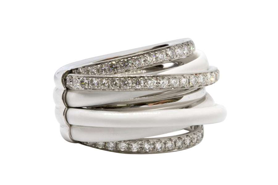 de GRISOGONO White Gold Ring w/ White Diamonds - eJewels